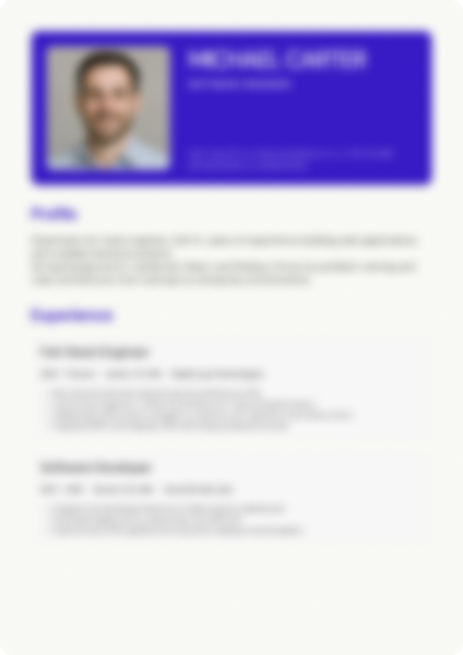 CV Template 3